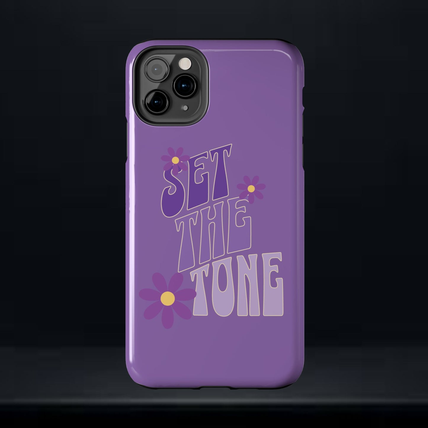 "SET THE TONE" Purple Phone Case