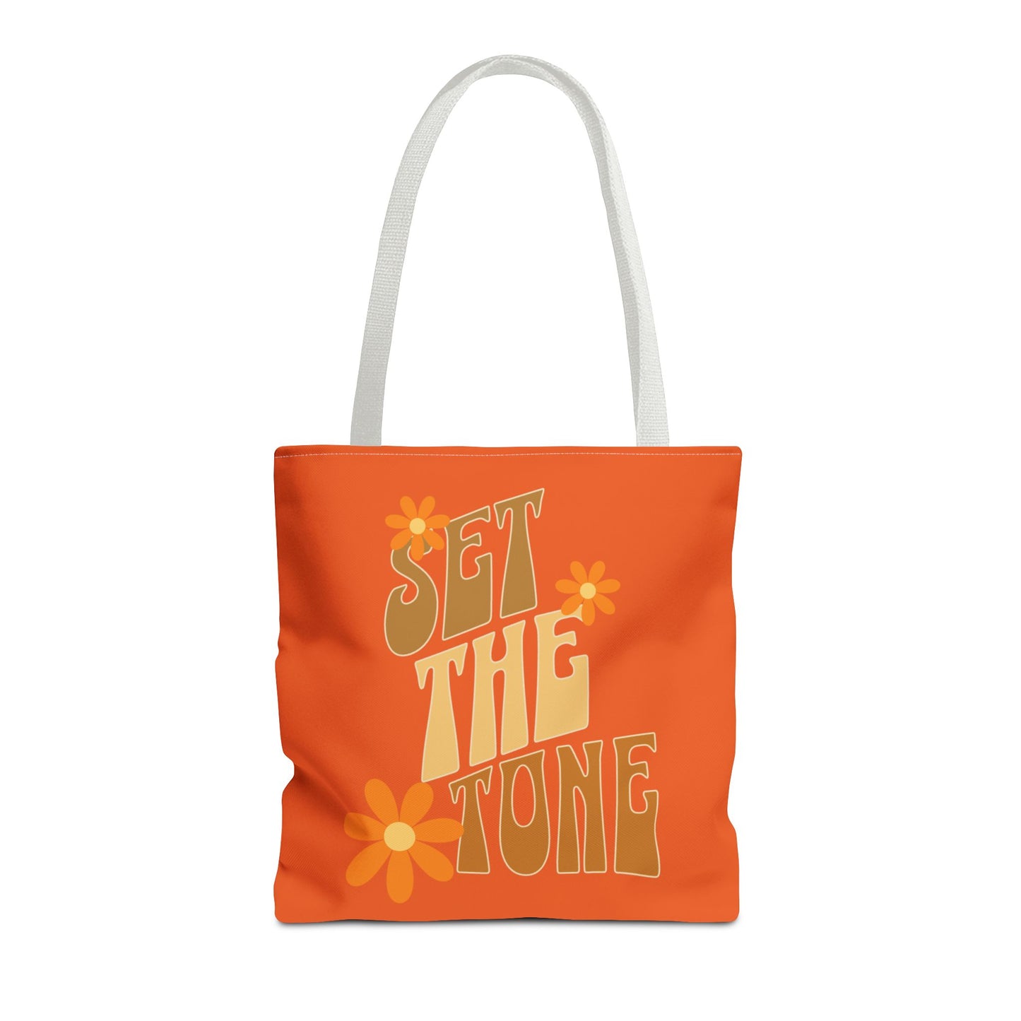 "SET THE TONE" Orange Tote Bag