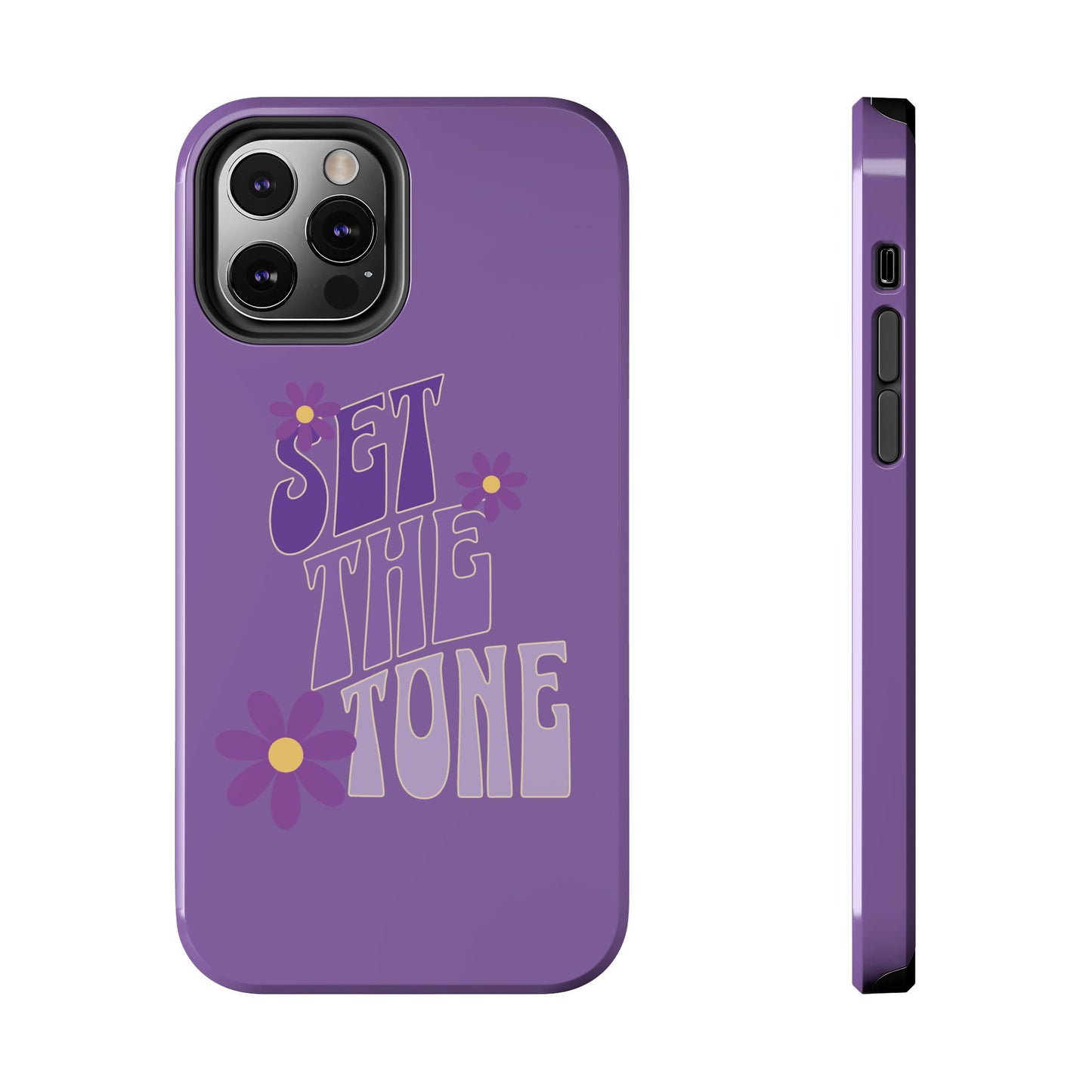 "SET THE TONE" Purple Phone Case
