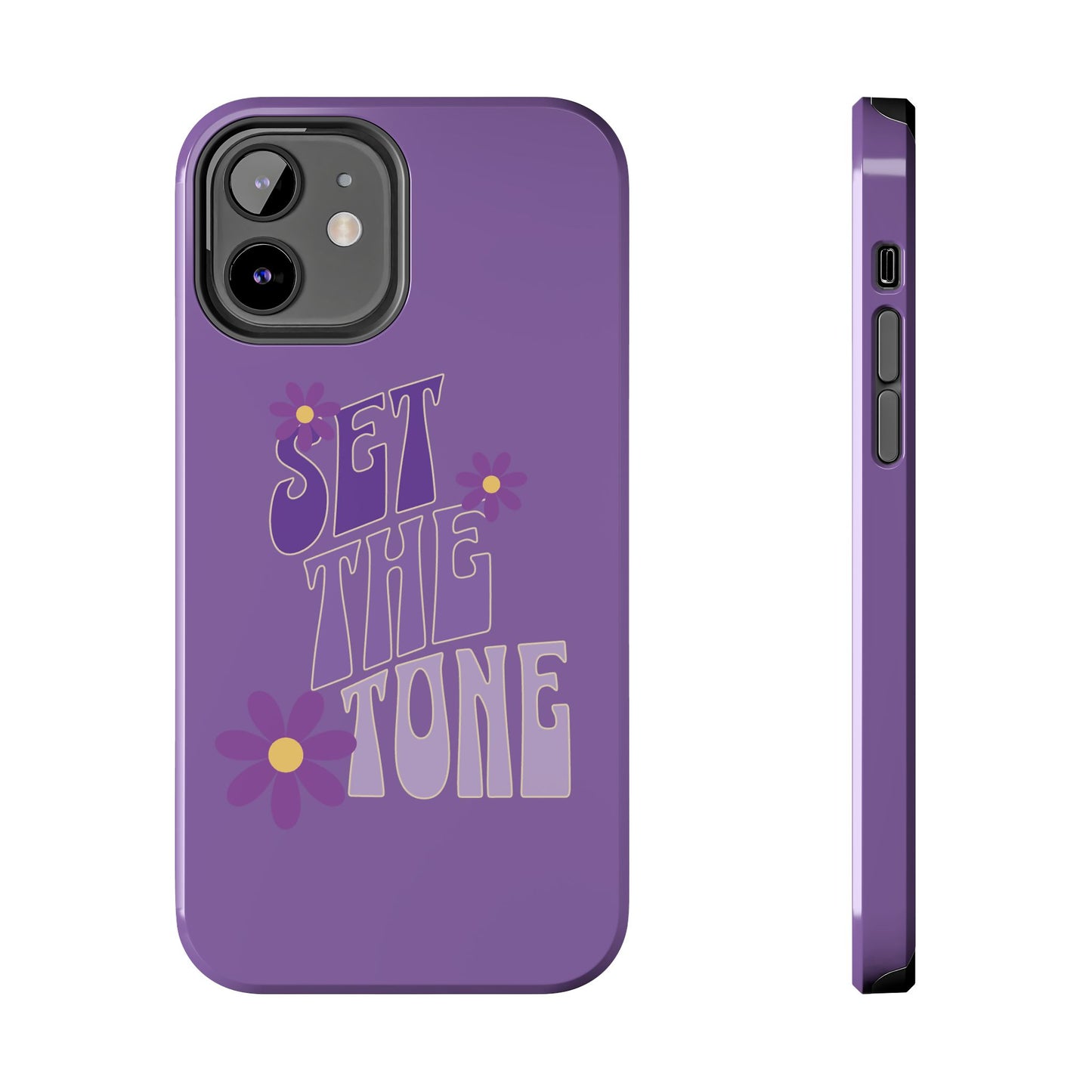 "SET THE TONE" Purple Phone Case