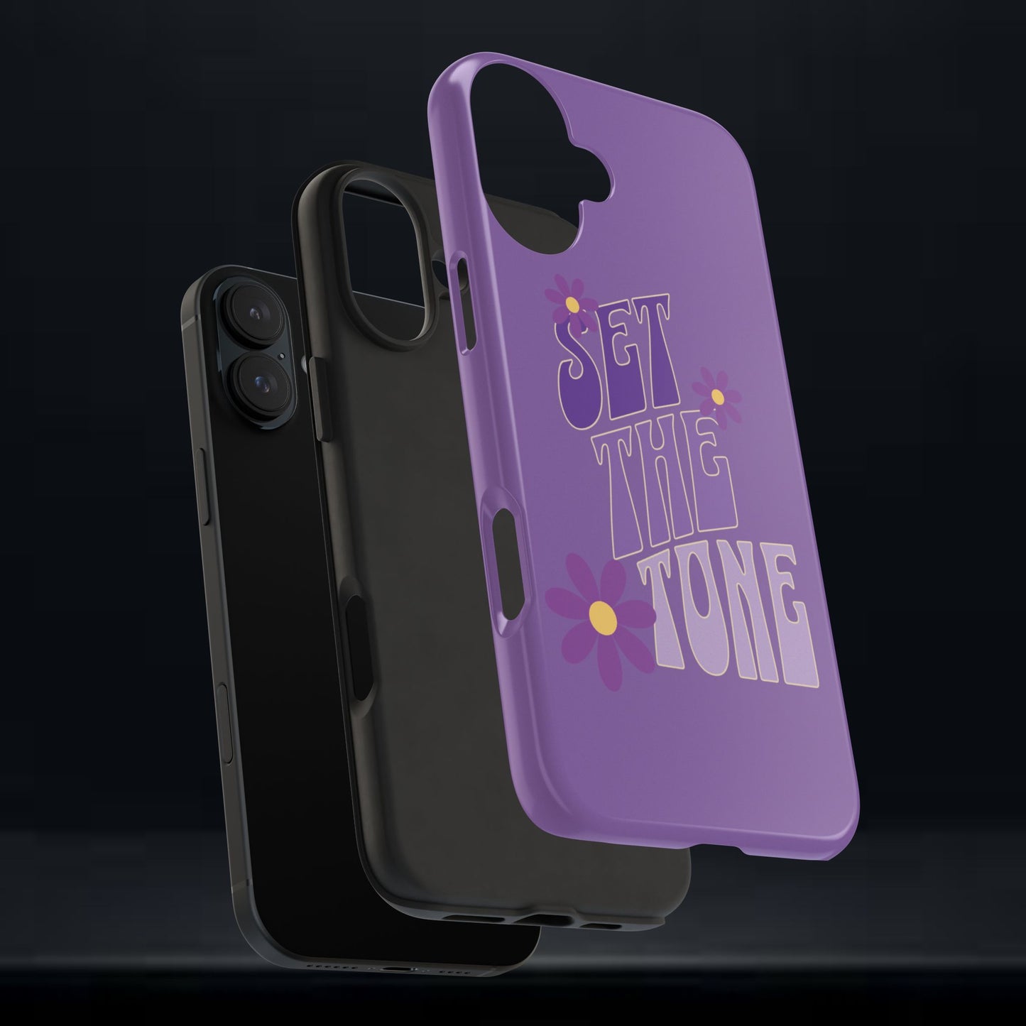 "SET THE TONE" Purple Phone Case