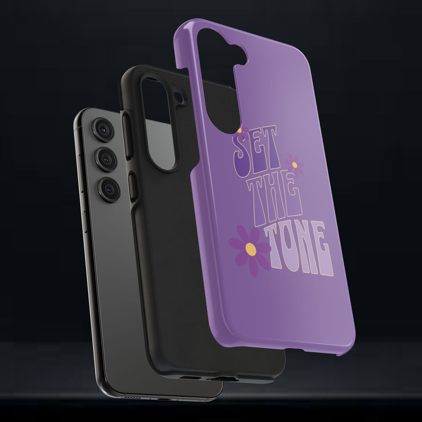 "SET THE TONE" Purple Phone Case