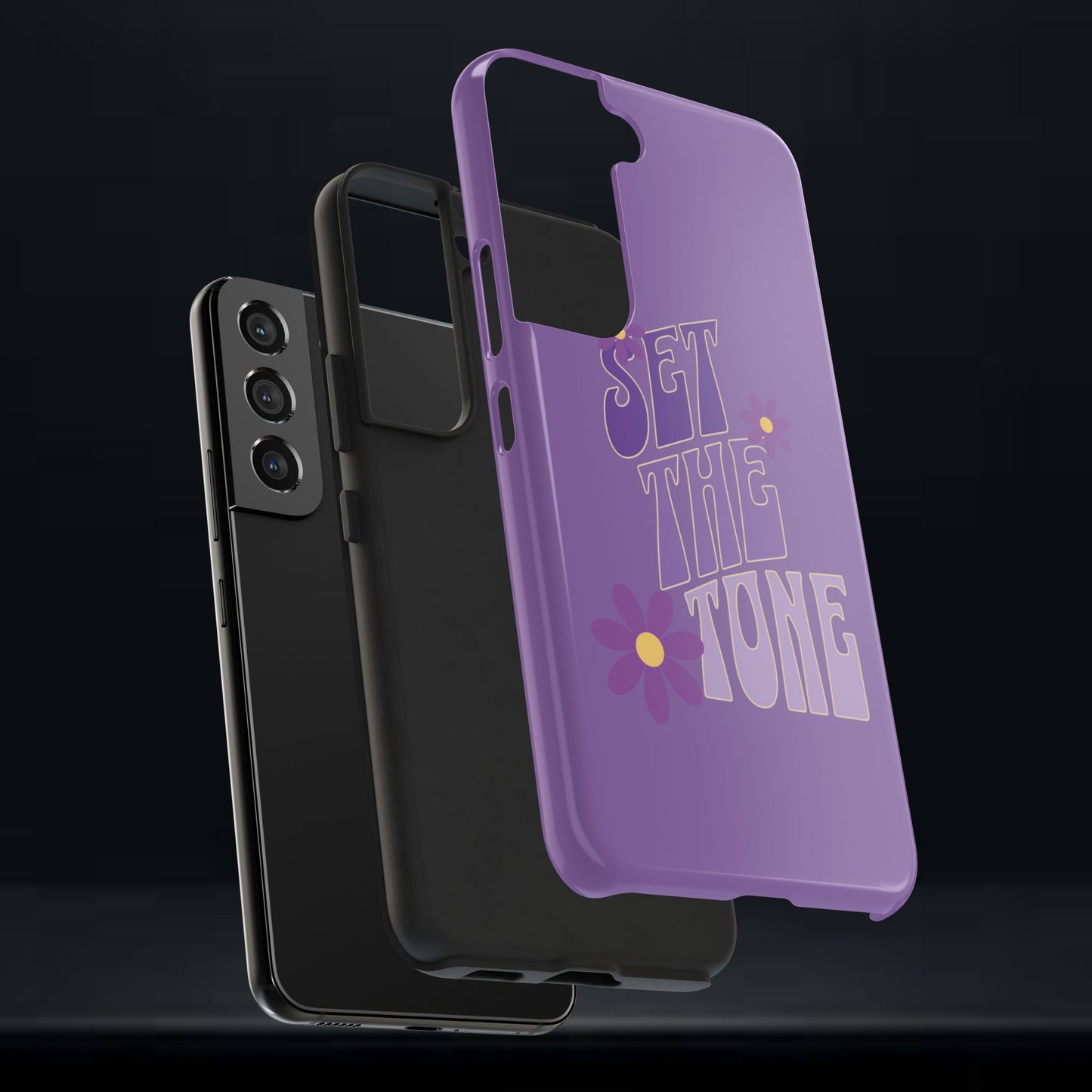 "SET THE TONE" Purple Phone Case
