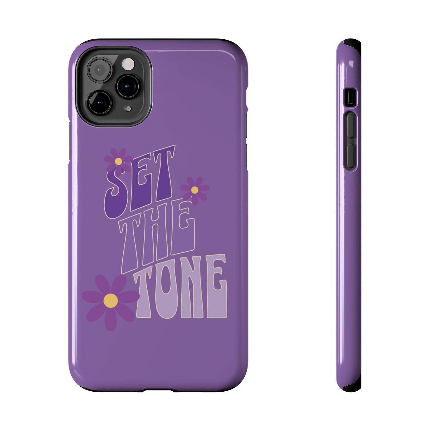 "SET THE TONE" Purple Phone Case