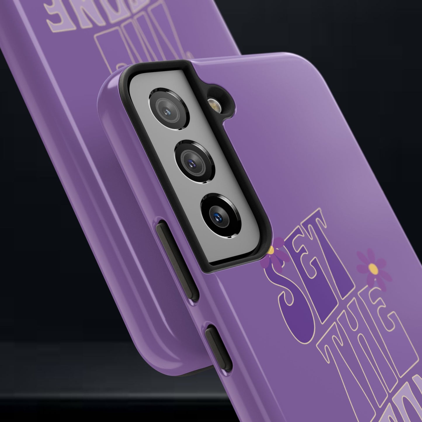 "SET THE TONE" Purple Phone Case