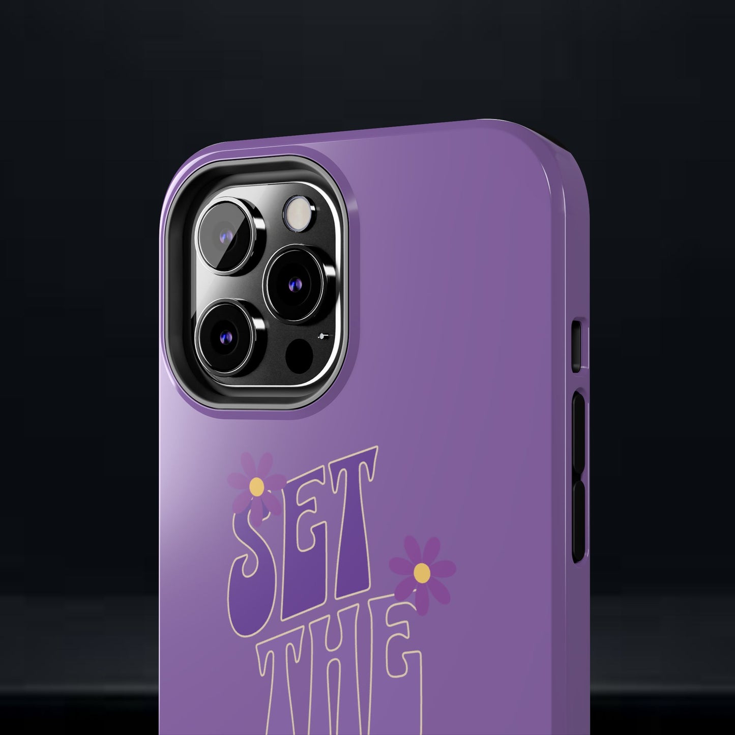 "SET THE TONE" Purple Phone Case