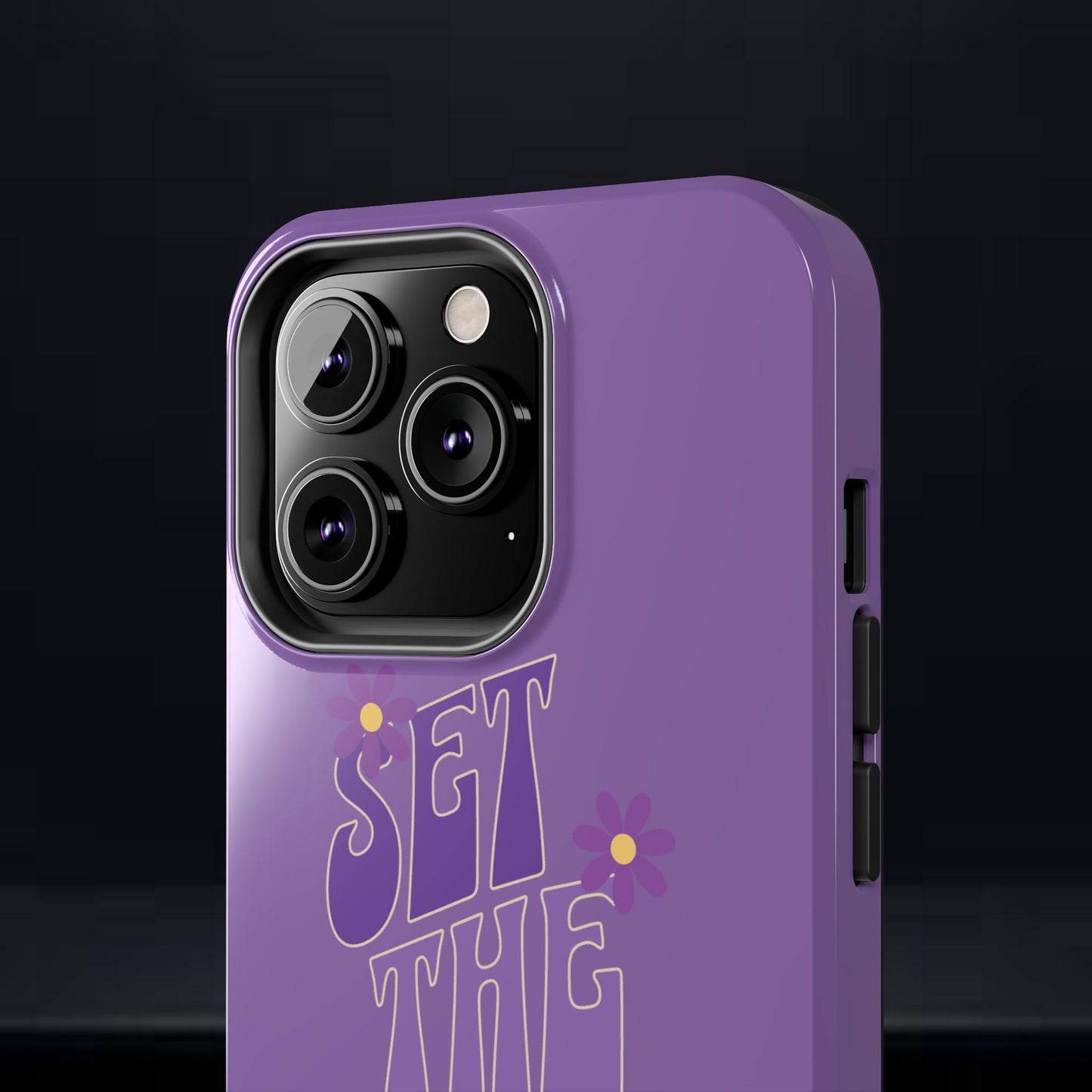 "SET THE TONE" Purple Phone Case
