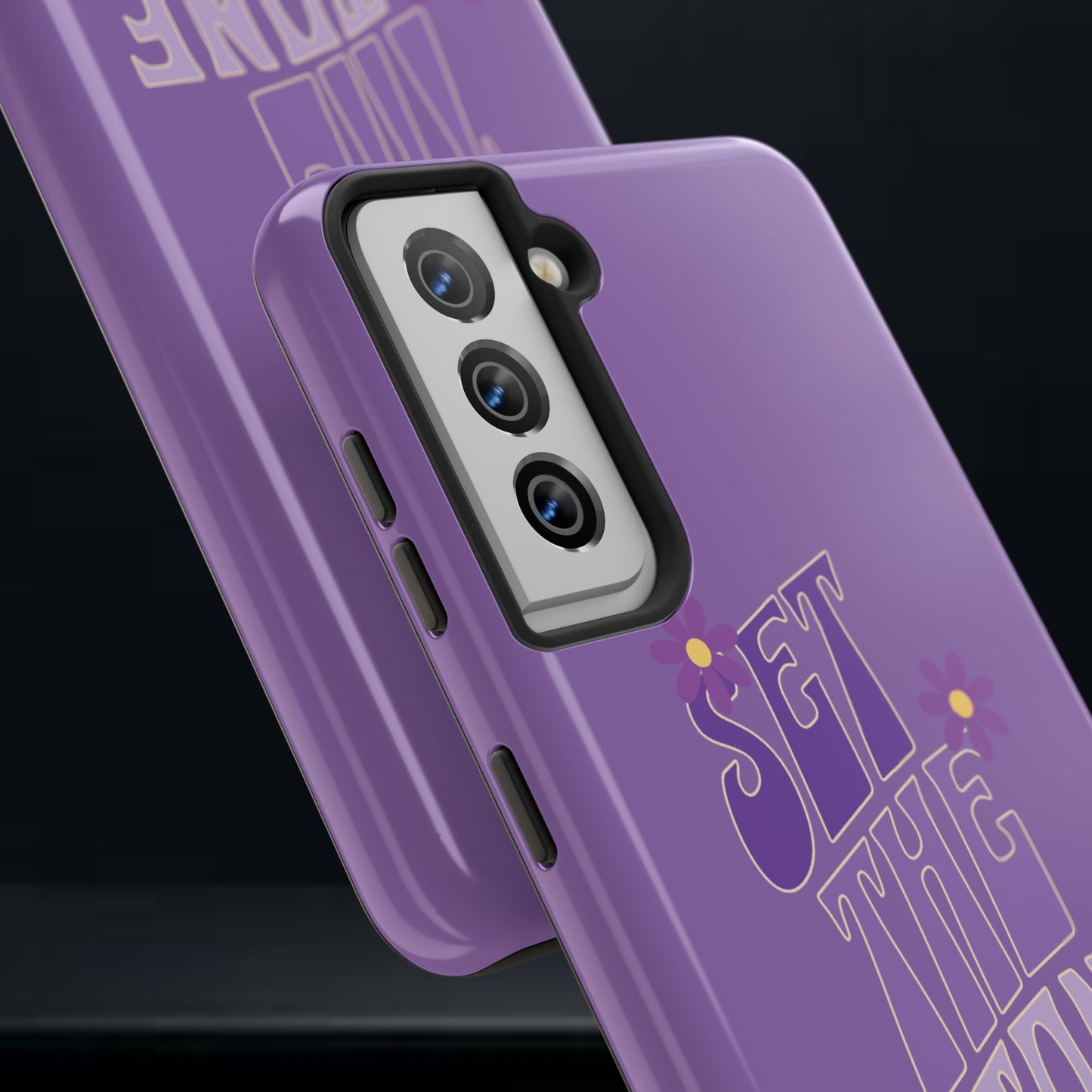 "SET THE TONE" Purple Phone Case