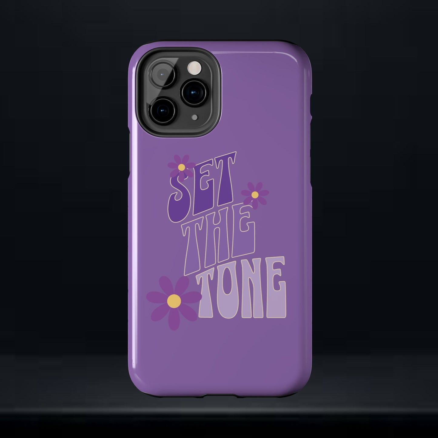 "SET THE TONE" Purple Phone Case