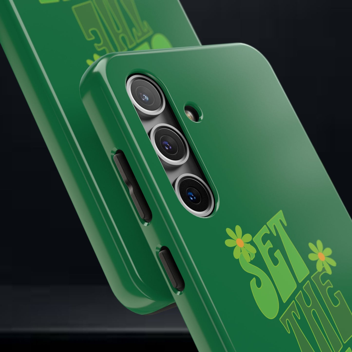 "SET THE TONE" Green Phone Case
