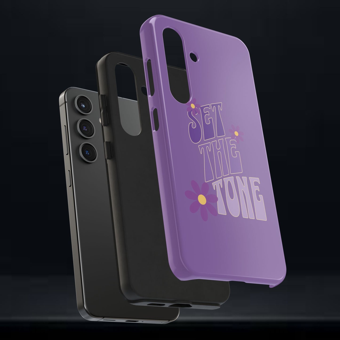 "SET THE TONE" Purple Phone Case