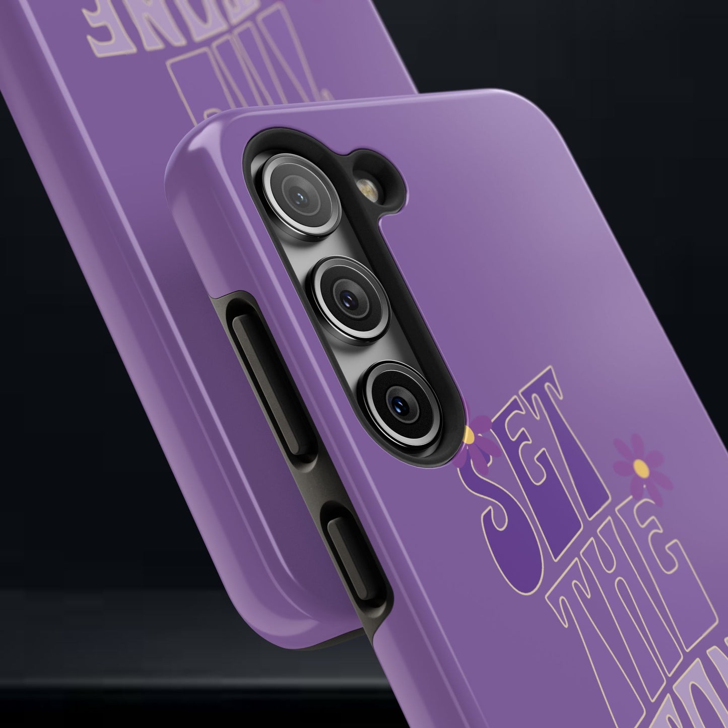 "SET THE TONE" Purple Phone Case