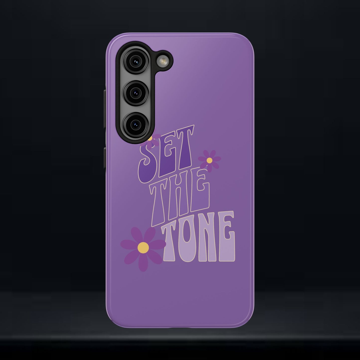 "SET THE TONE" Purple Phone Case