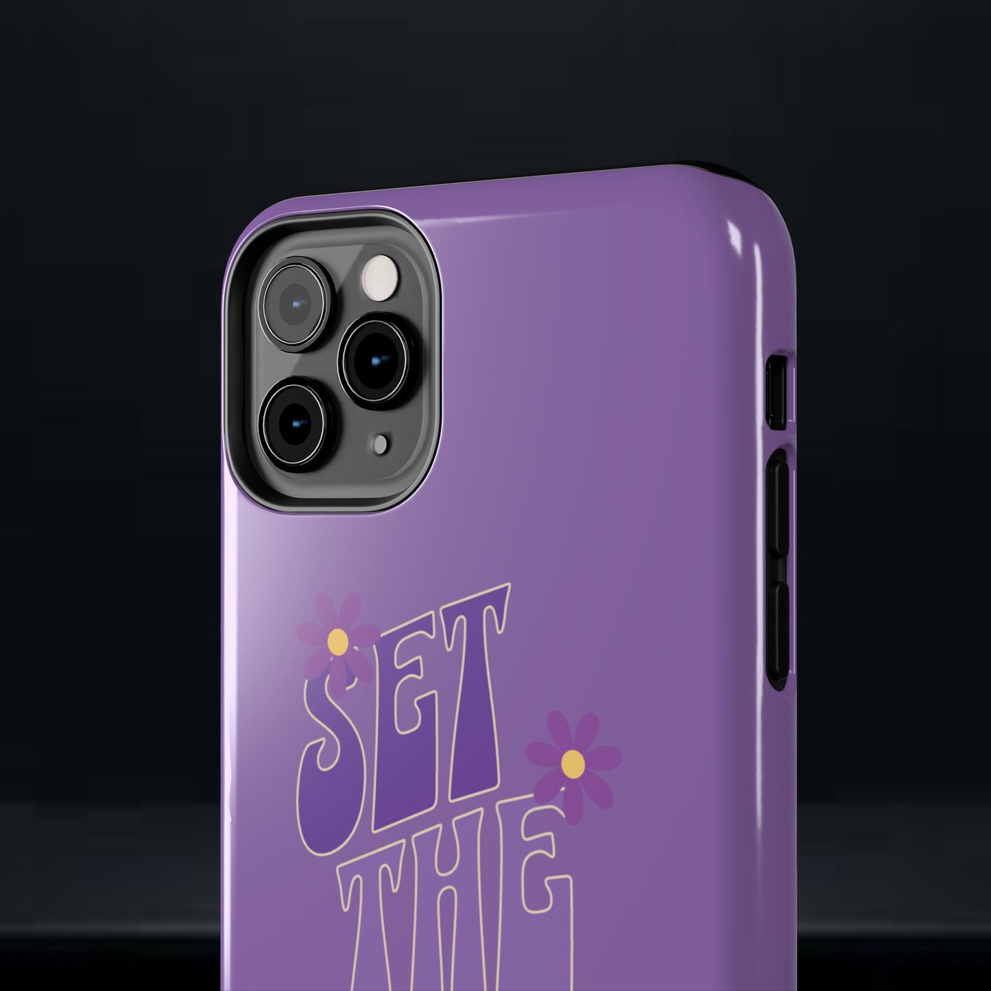 "SET THE TONE" Purple Phone Case