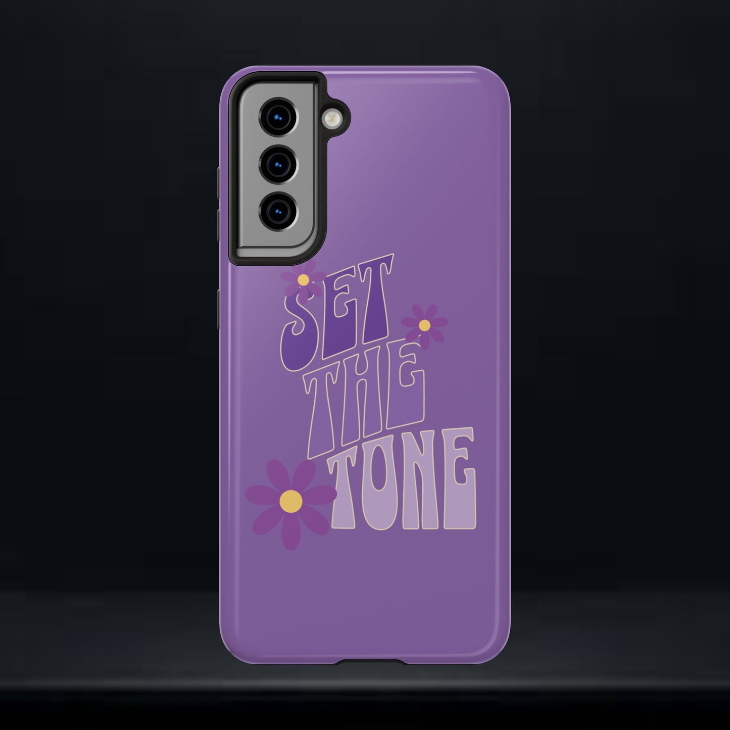"SET THE TONE" Purple Phone Case