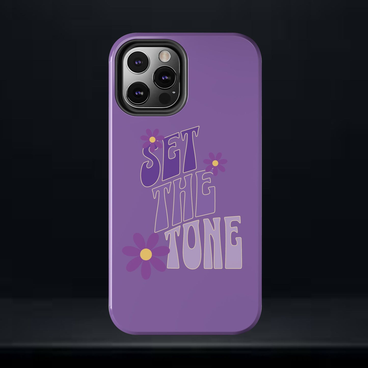 "SET THE TONE" Purple Phone Case