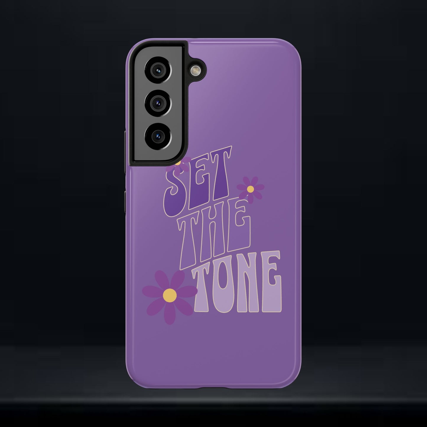 "SET THE TONE" Purple Phone Case