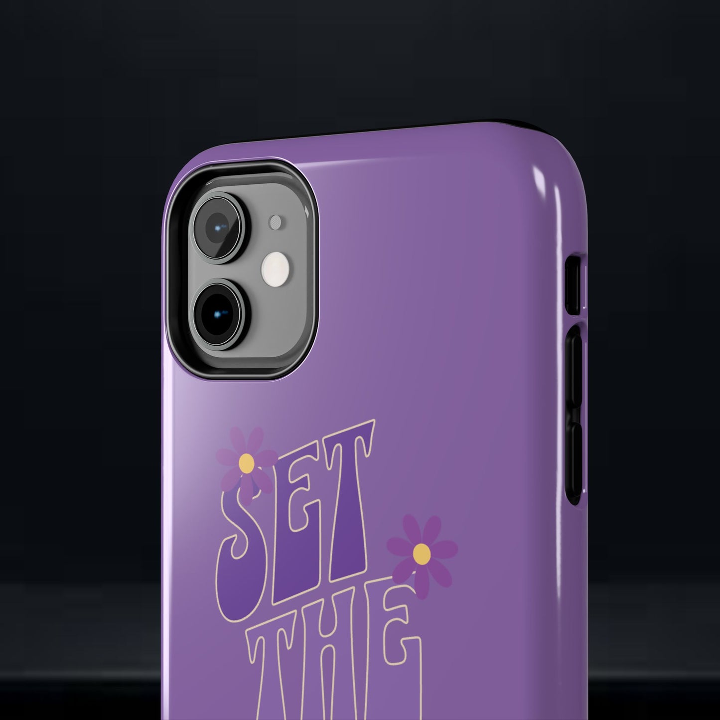 "SET THE TONE" Purple Phone Case