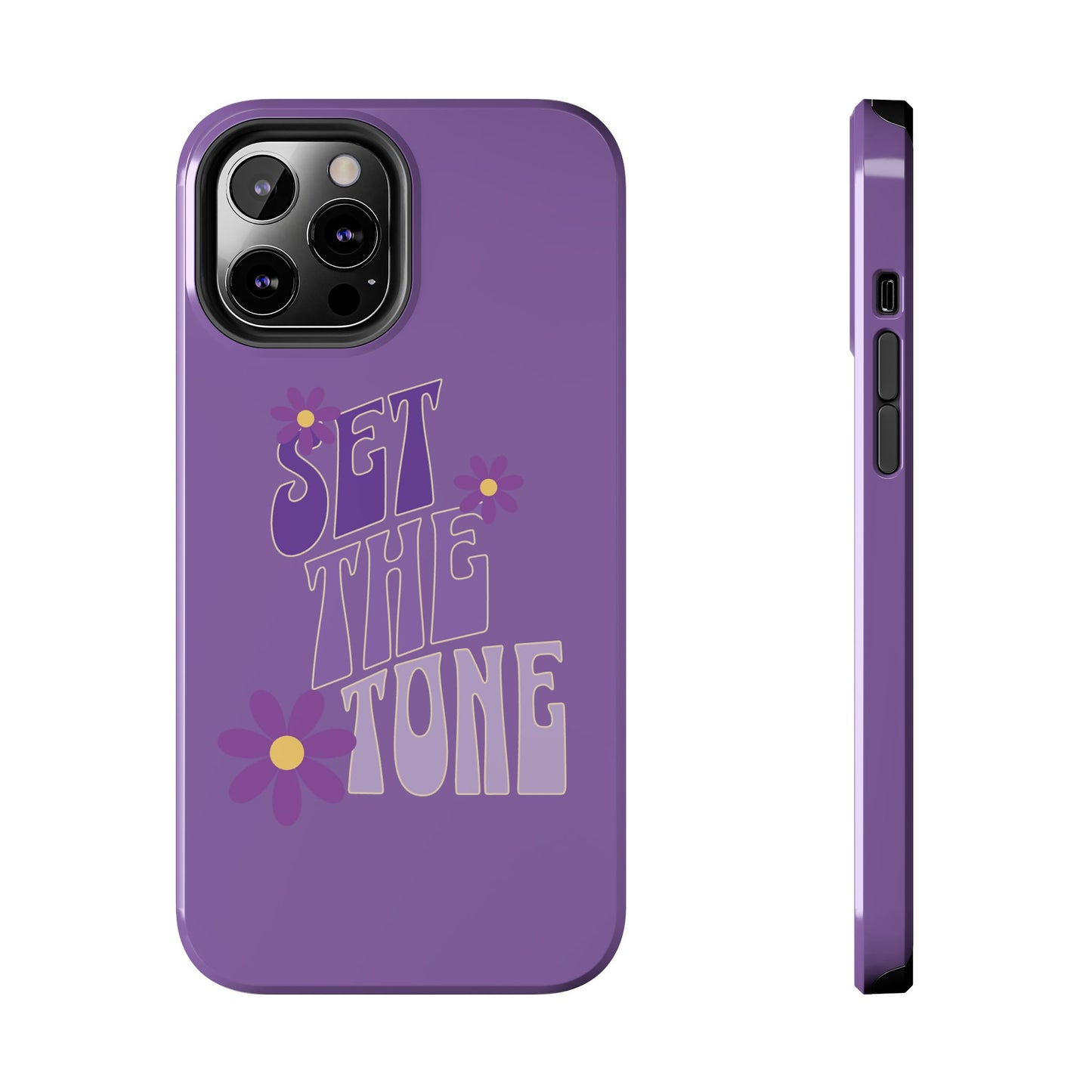 "SET THE TONE" Purple Phone Case
