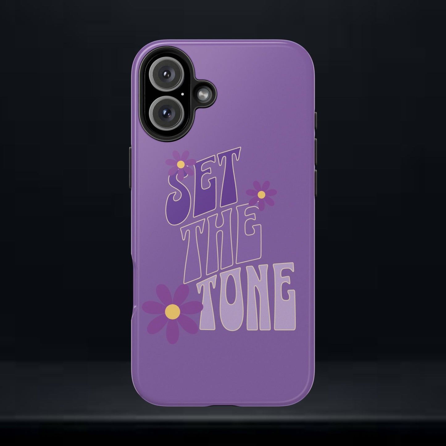 "SET THE TONE" Purple Phone Case
