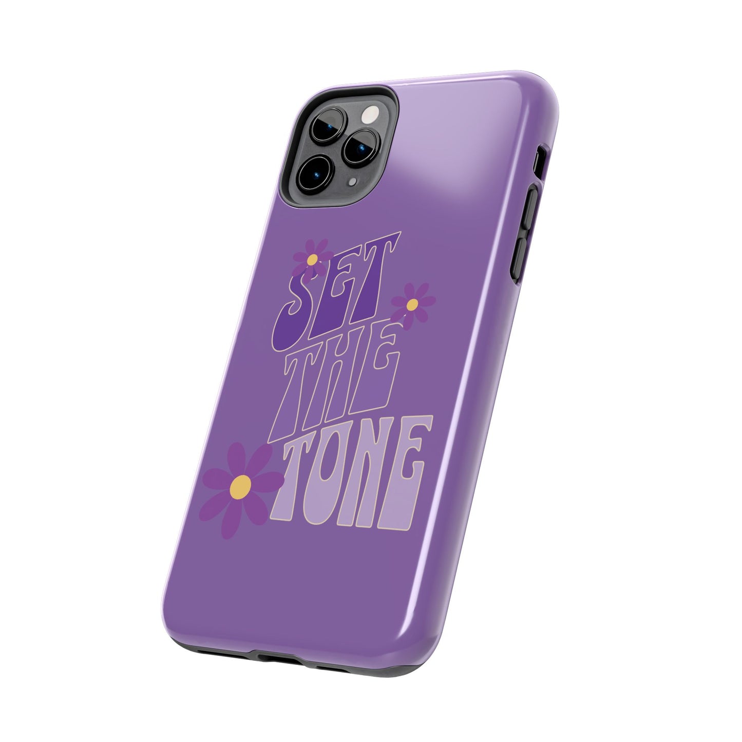 "SET THE TONE" Purple Phone Case