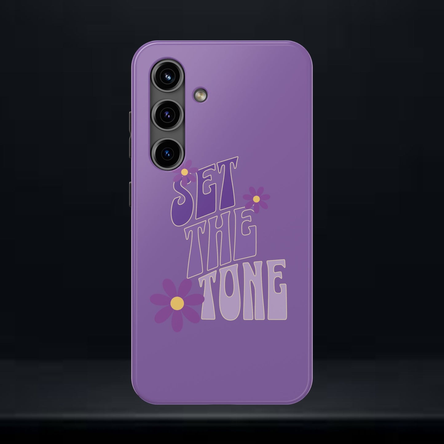 "SET THE TONE" Purple Phone Case