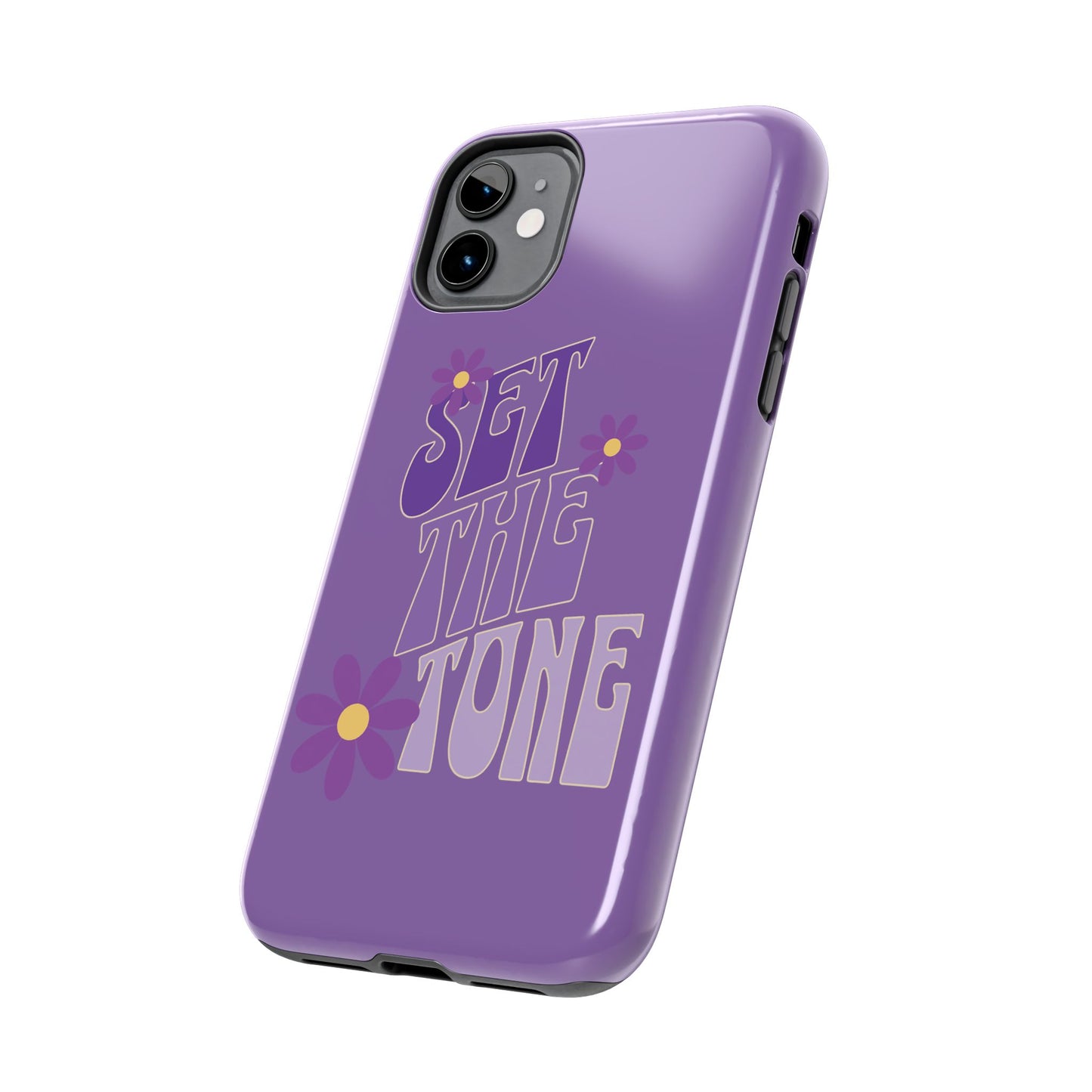 "SET THE TONE" Purple Phone Case