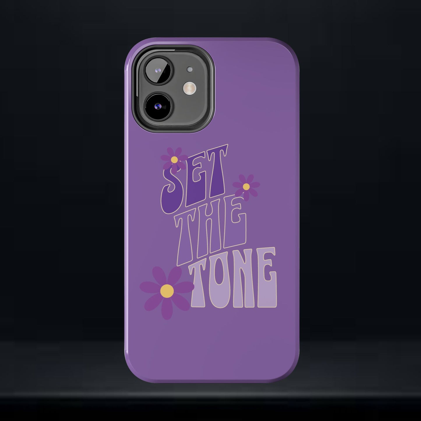 "SET THE TONE" Purple Phone Case