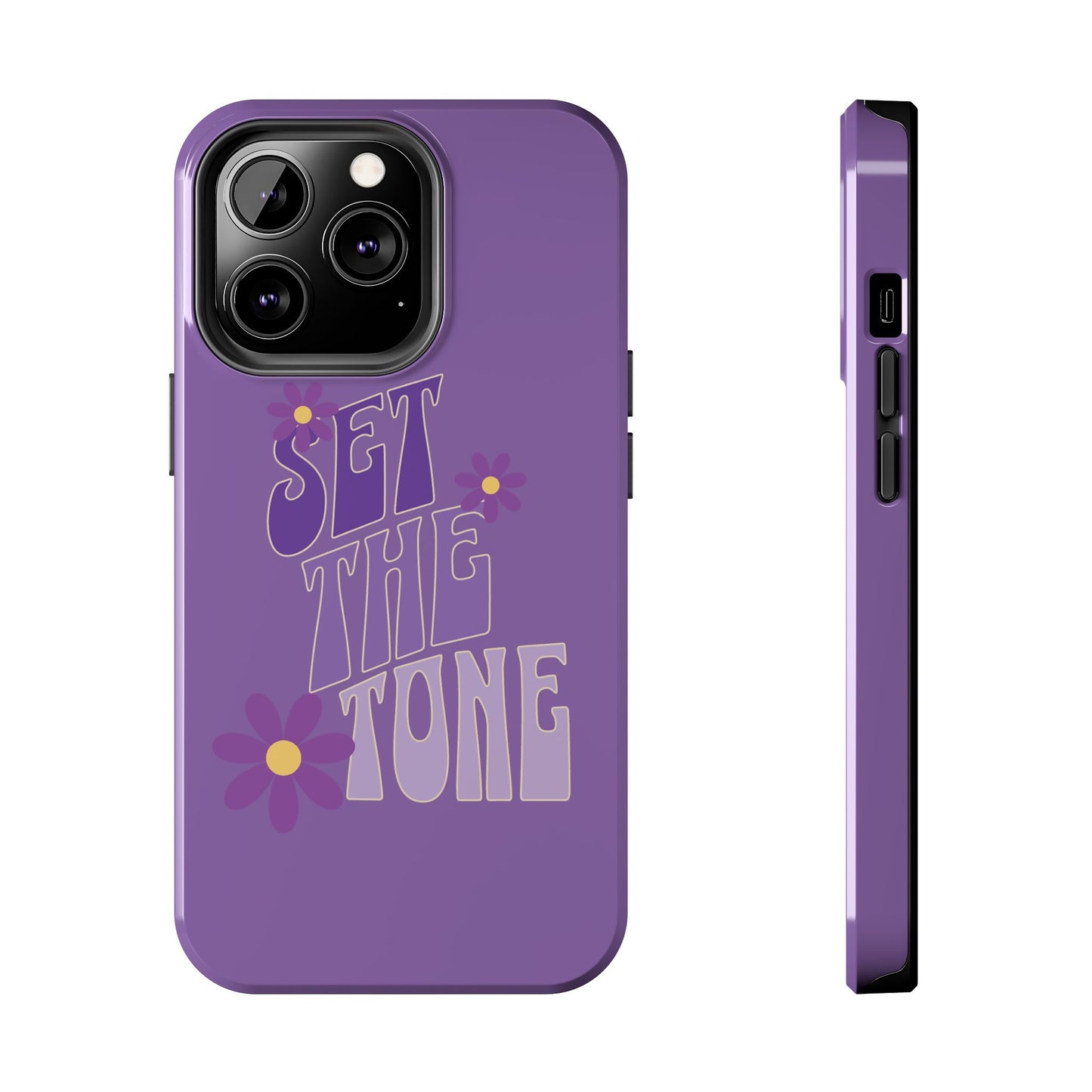 "SET THE TONE" Purple Phone Case
