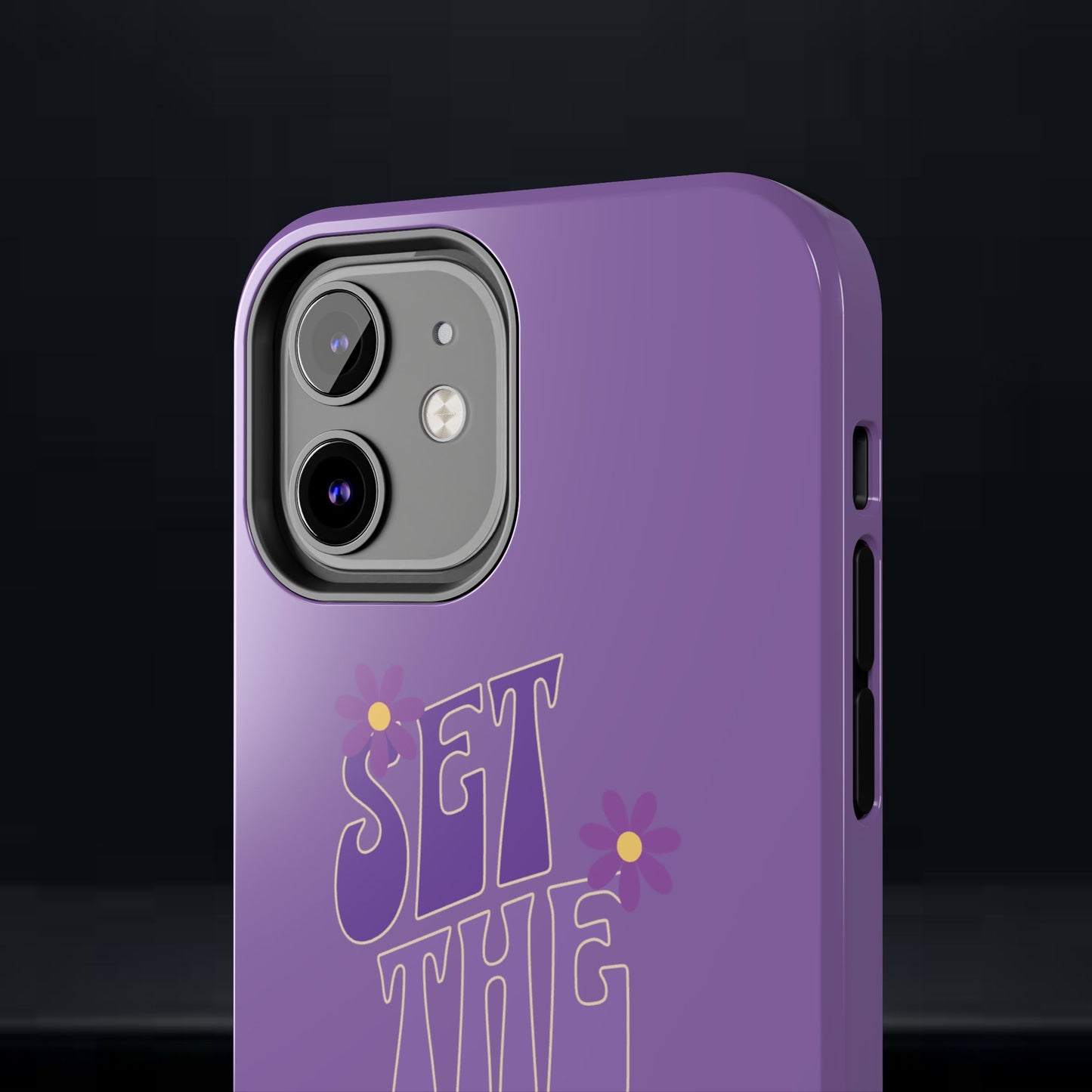 "SET THE TONE" Purple Phone Case
