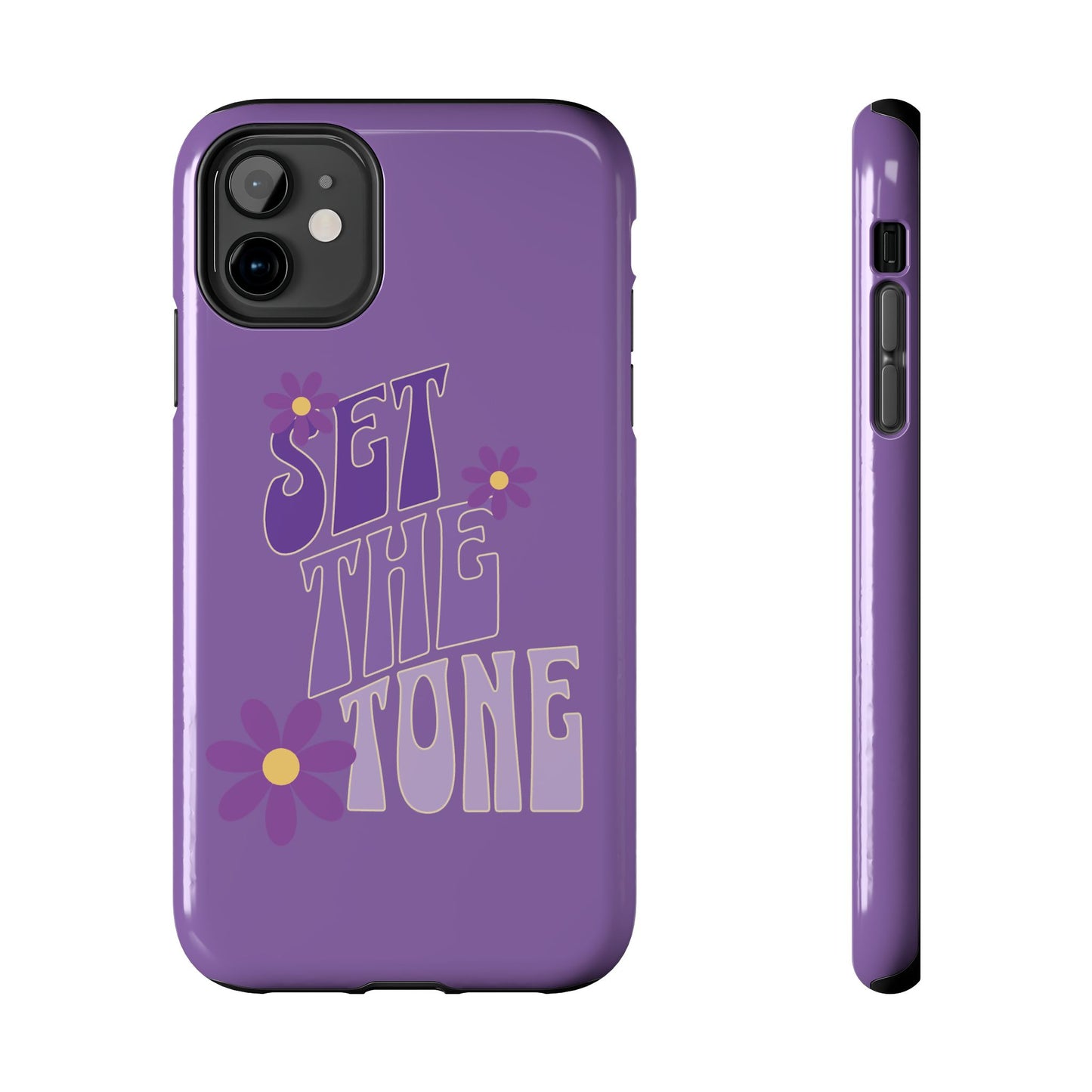 "SET THE TONE" Purple Phone Case