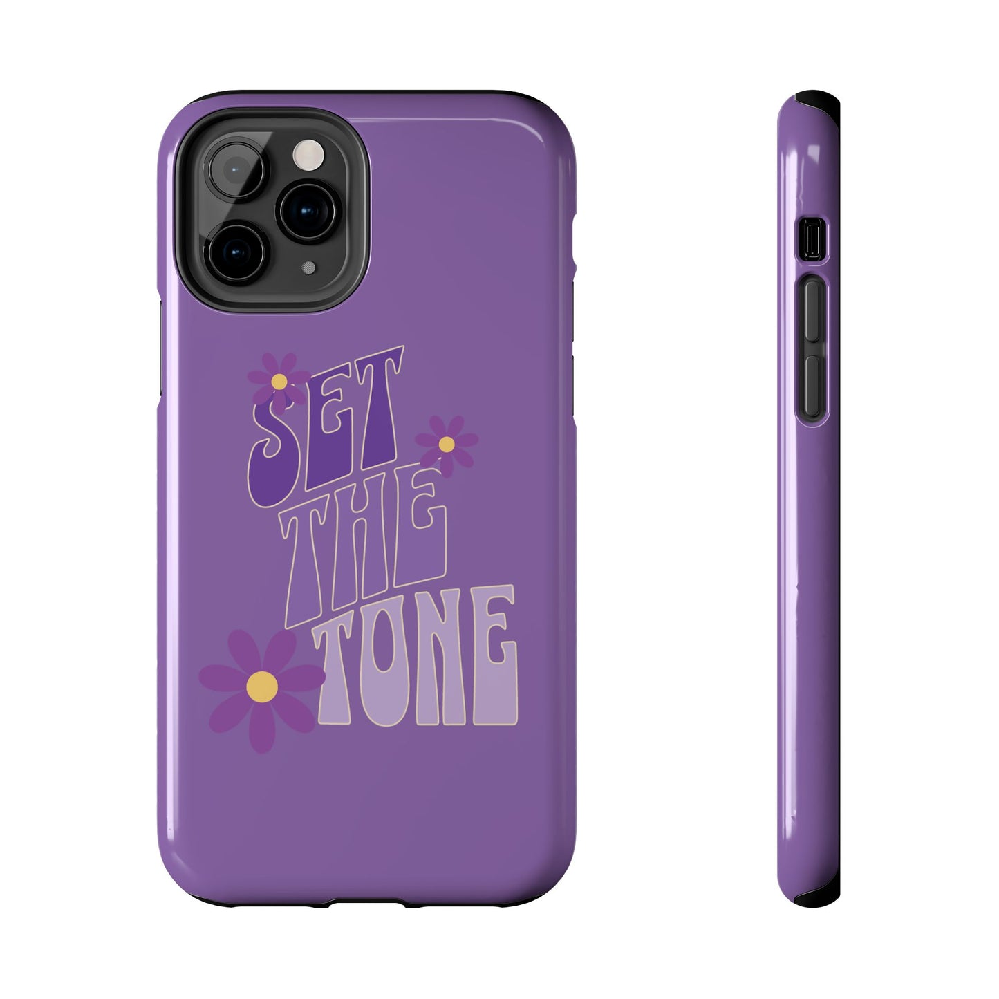 "SET THE TONE" Purple Phone Case
