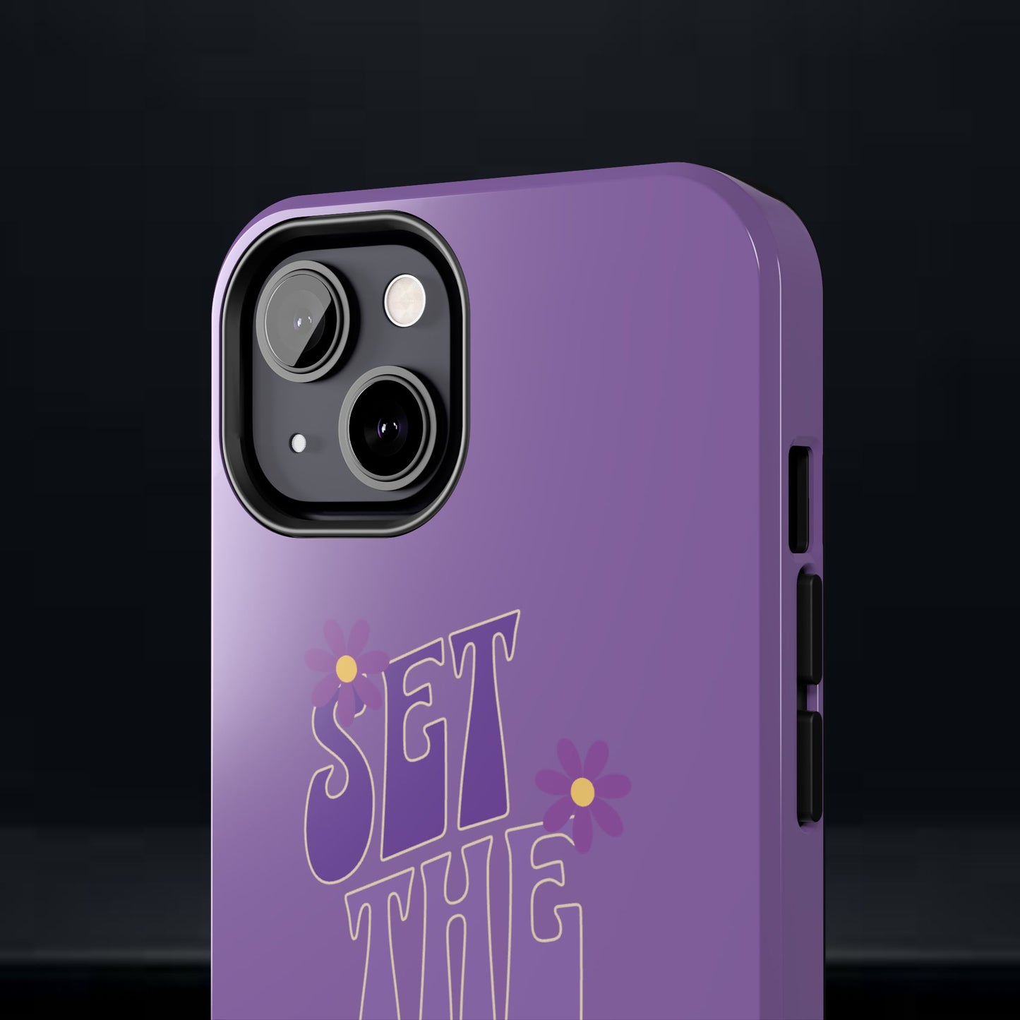 "SET THE TONE" Purple Phone Case