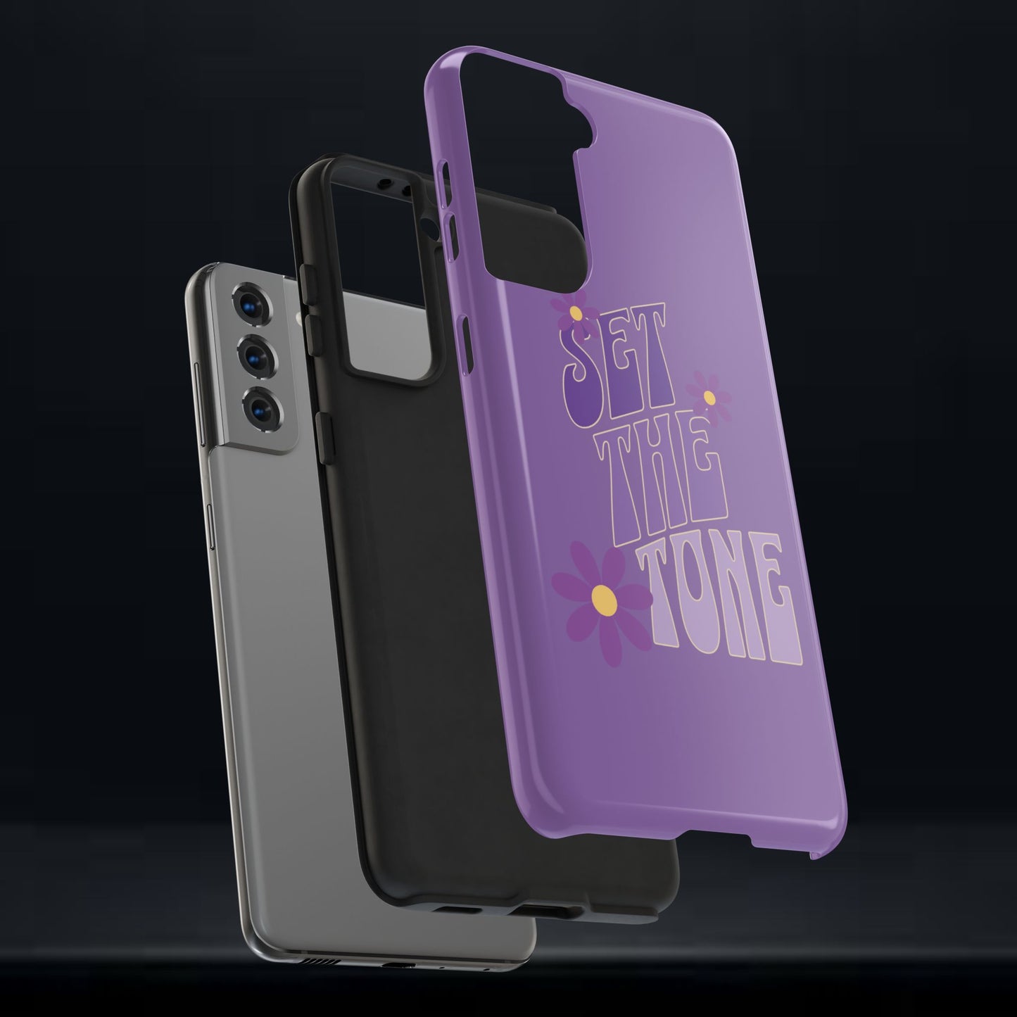 "SET THE TONE" Purple Phone Case