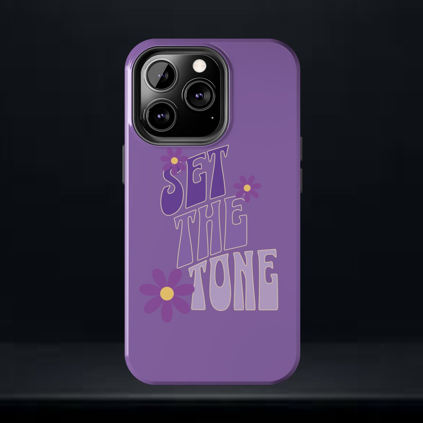 "SET THE TONE" Purple Phone Case