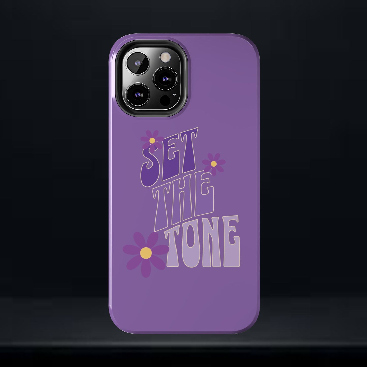 "SET THE TONE" Purple Phone Case