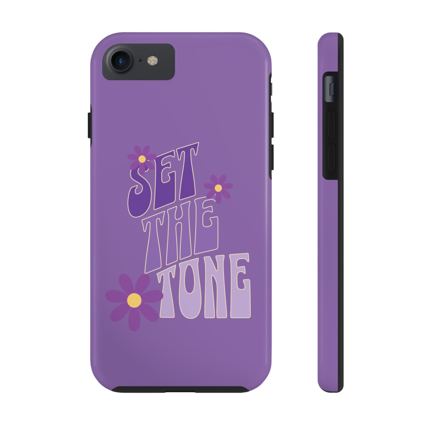 "SET THE TONE" Purple Phone Case