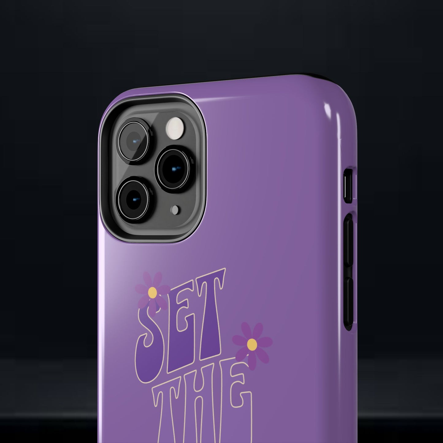 "SET THE TONE" Purple Phone Case