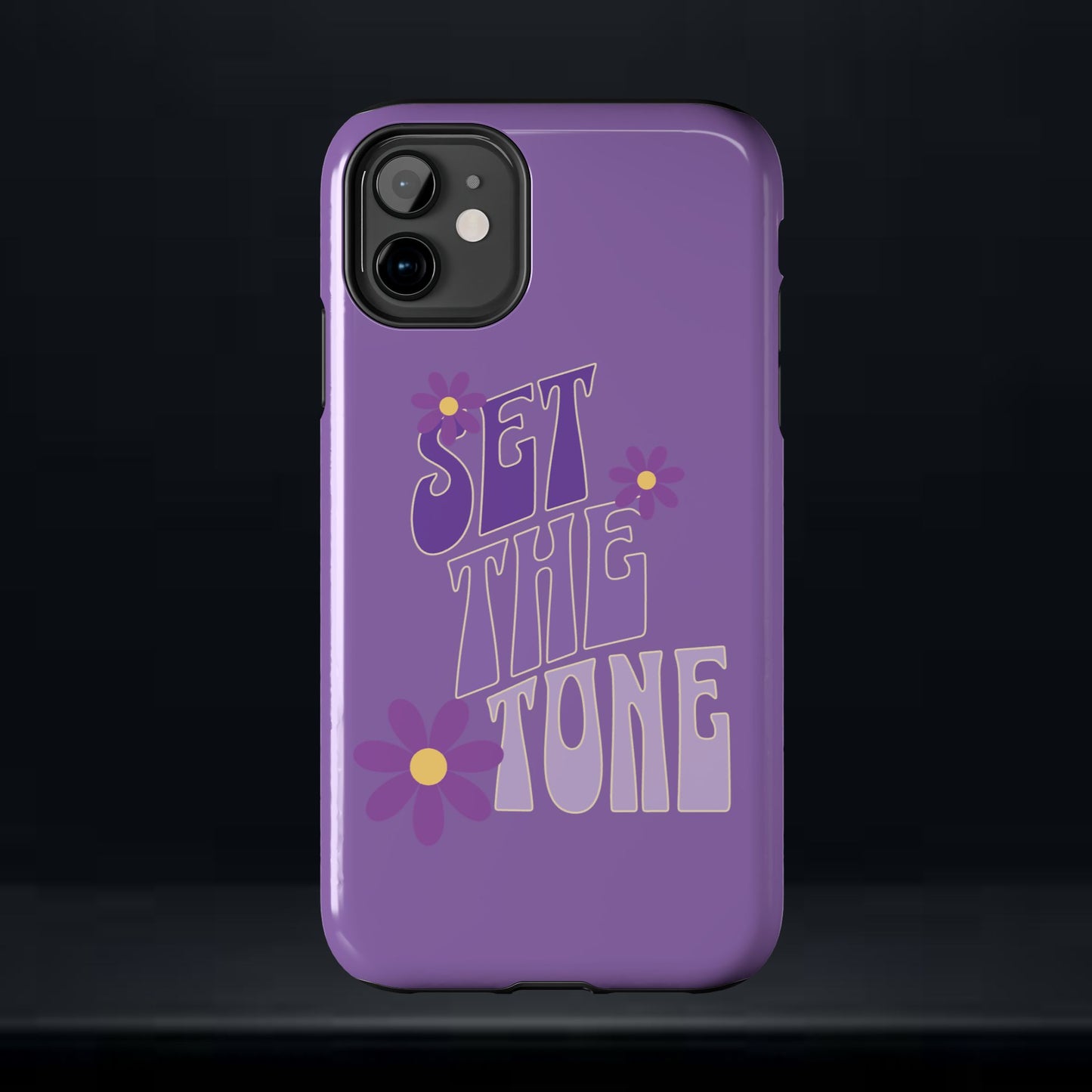 "SET THE TONE" Purple Phone Case