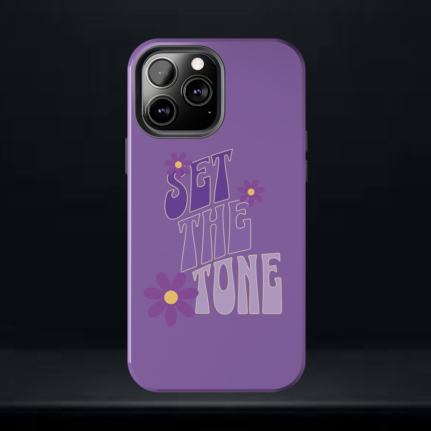"SET THE TONE" Purple Phone Case