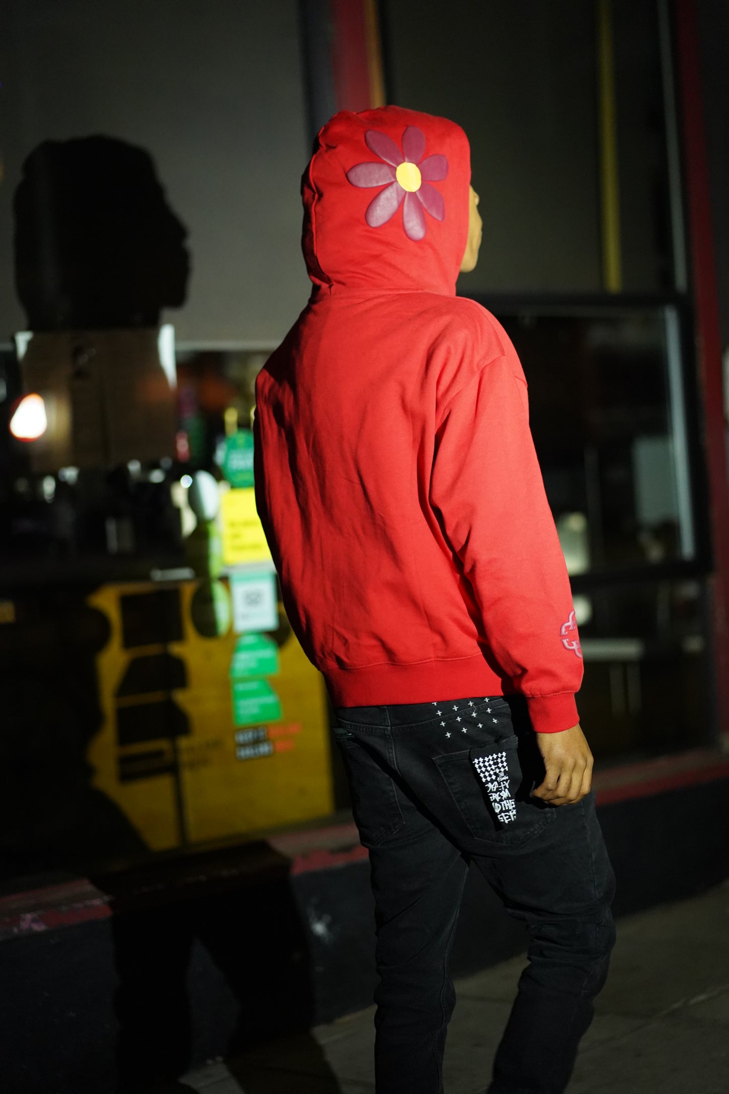 "SET THE TONE" RED HOODIE