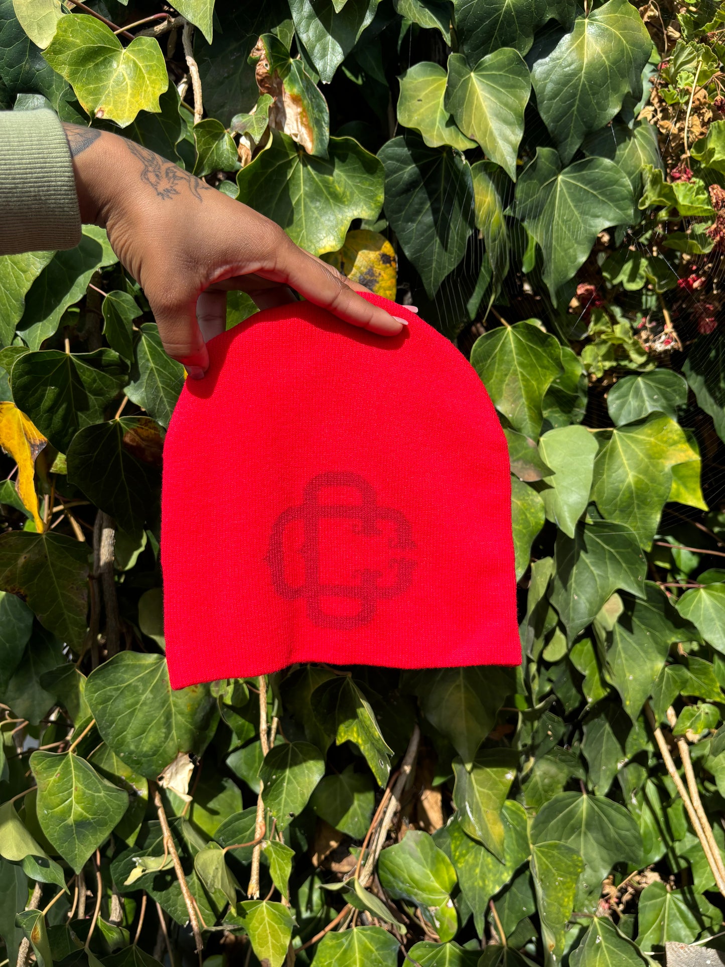 “SET THE TONE” RED BEANIE